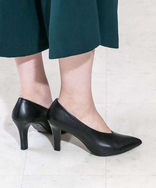 【未使用に近い】Limit till 2359 Vカットヒール 22 cm Limit till 2359 パンプス リミットティル2359 ポインテッドトゥ