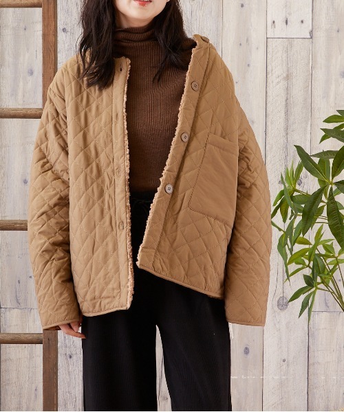 ブルゾン アウター 「TONE SELECT WEAR」ボアキルトJK(MI) レディース 