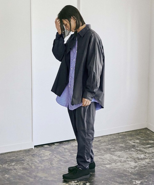 セットアップ 【nowm】TYPEWRITER LOOSE BOX SLIT POCKET SHIRT& BALLOON TAPERED PANTS|ZOZOTOWN PayPayモール店|21