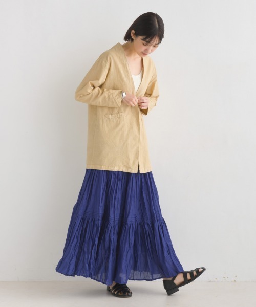 OMNES Another Edition ジャケット ノーカラージャケット 製品染め