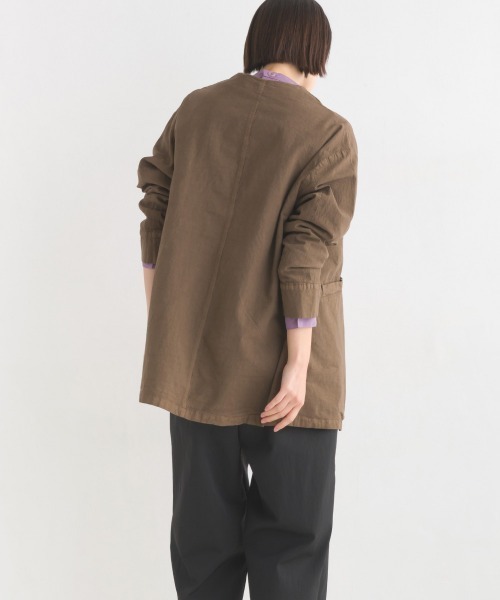 OMNES Another Edition ジャケット ノーカラージャケット 製品染め