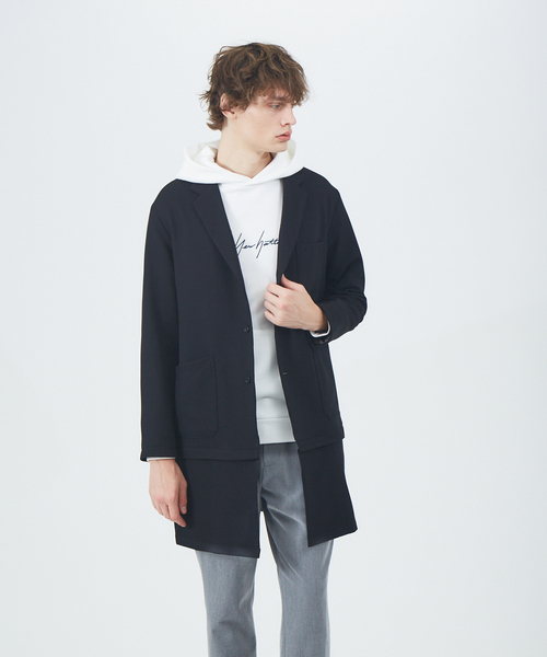 ABAHOUSE ステンカラーコート コート ツイル ストレッチ 2WAY