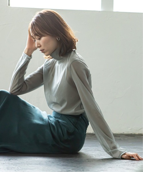カットソー⋐ tシャツ PayPayモール店 - 通販 - PayPayモール Tシャツ シアスキニーハイネックトップス2◆ ZOZOTOWN ください