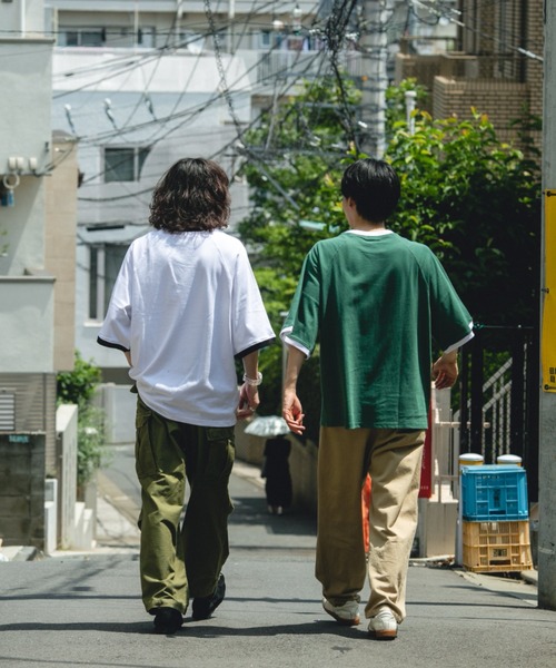 BROKEN BASE tシャツ オーバーサイズリンガーTシャツ メンズ