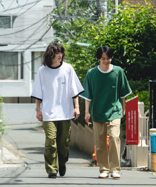 BROKEN BASE tシャツ オーバーサイズリンガーTシャツ メンズ