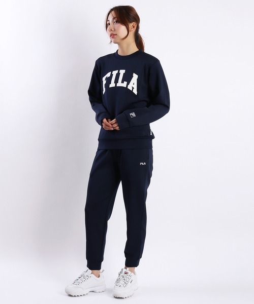 【FILA】 SETUP ★ レディーススウェットトレーナーセットアップ FILA トレーナー スウェット FILAクルーネックトレーナー