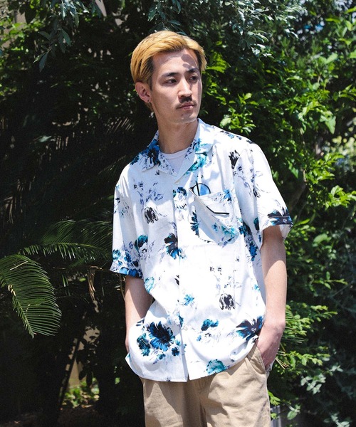 ビームス　半袖 柄シャツ　オープンカラー　アロハシャツ BEAMS HEART シャツ プリント オープンカラー メンズ レディース