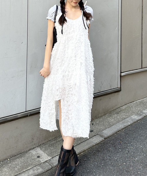 【新品未使用】CANDYSTRIPPERシャギーフリンジ キャミロングワンピース ワンピース フリンジシアーキャミワンピ : ZOZOTOWN Yahoo!店 - 通販