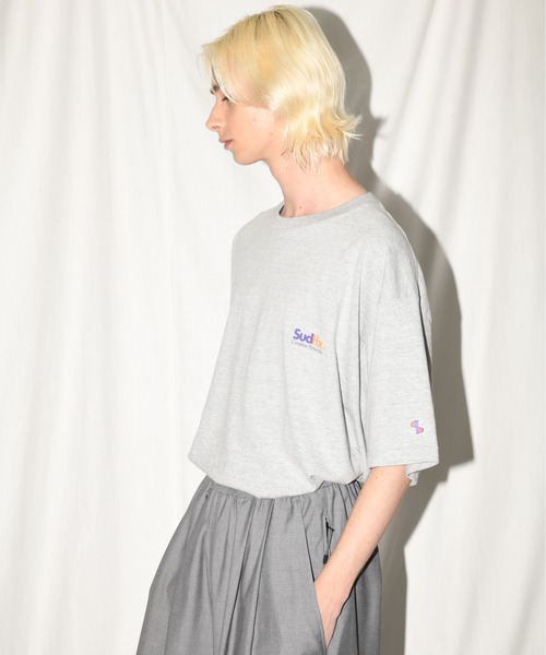 SUPERTHANKS tシャツ ワンポイント刺繍＆バックプリント ビッグ