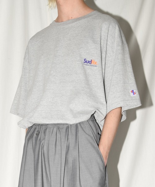 SUPERTHANKS tシャツ ワンポイント刺繍＆バックプリント ビッグ