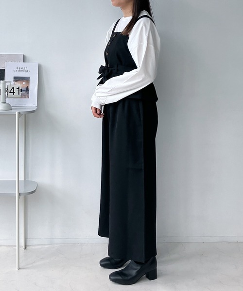 AS KNOW AS（アズノゥアズ） セットアップ ビスチェ＆ワイドパンツ