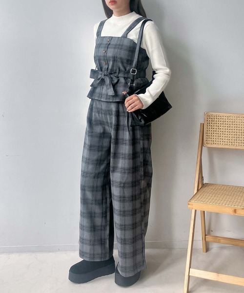AS KNOW AS（アズノゥアズ） セットアップ ビスチェ＆ワイドパンツ