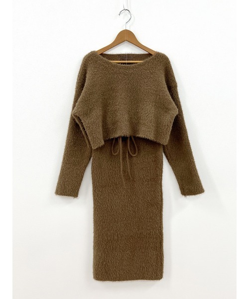 新品★96,800円 パーリーゲイツ 上下2枚セットアップ シャギーニット M HEILIS（ヘイリス） セットアップ 「cream select」シャギーニット