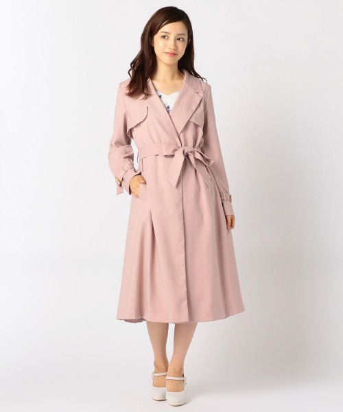 【新品未使用】 MISCH MASCH トレンチライクコート（ピンク） MISCH MASCH 「MISCH MASCH」 トレンチコート MEDIUM ピンク
