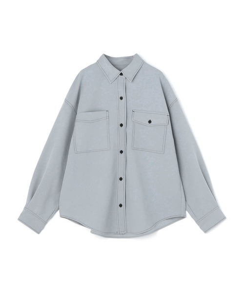 ブラウス シャツ 配色ステッチルーズCPOシャツ レディース ブラウス シャツ 配色ステッチルーズCPOシャツ レディース