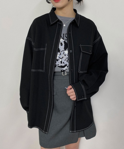 Katysue品 GU公式 | リラックスフィットCPOシャツ(長袖)(セットアップ可能)