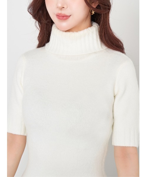 Darich ワンピース イレヘムフリルニットミニワンピース