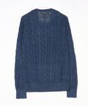 セーター ニット リネン ケーブル クルーネッ...の詳細画像3
