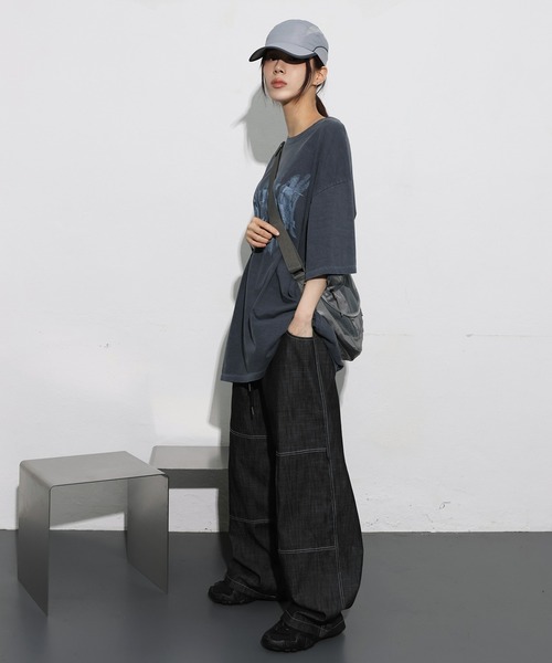 TWN正規品★25SS★Dation ワイドデニムパンツ MADE] バトンワイドデニムパンツ（デニムパンツ）｜BLACKUP