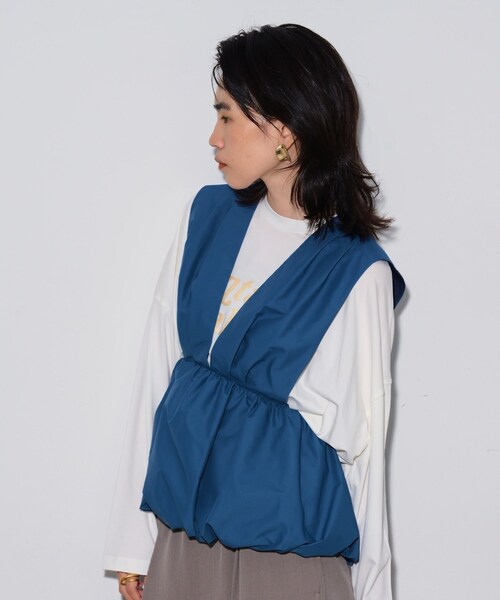 INDIVI GALLEST ブラウス シャツ バルーンビスチェ レディース