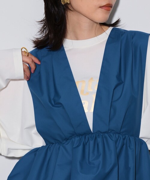 INDIVI GALLEST ブラウス シャツ バルーンビスチェ INDIVI GALLEST ブラウス シャツ バルーンビスチェ レディース