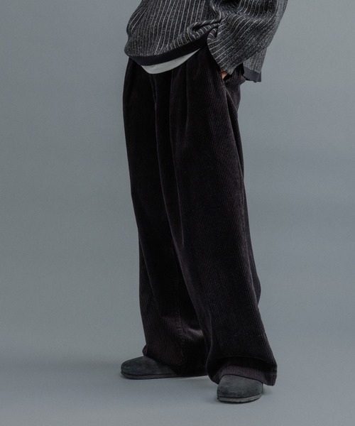 ADAM ET ROPE' パンツ 「WEB限定」2タック ワイドルーズ ドカン