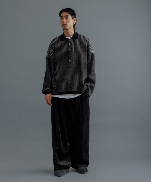 ADAM ET ROPE' パンツ 「WEB限定」2タック ワイドルーズ ドカン
