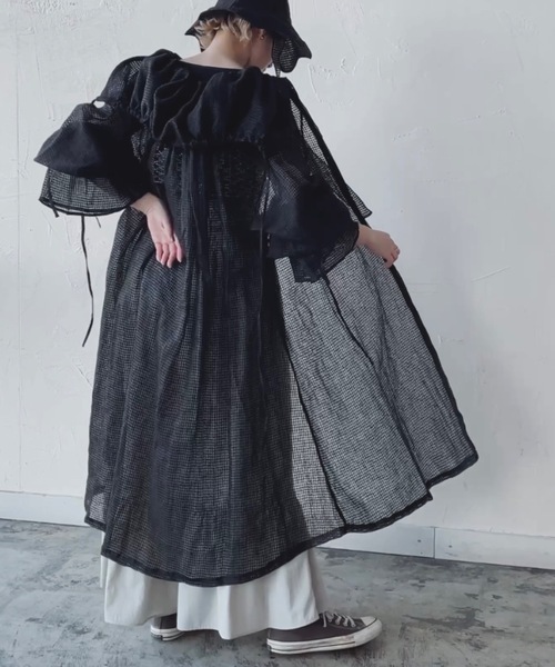 ORIENT MILLINERY コート アウター NUAGE「ニュアジュ」リネン混シアー ORIENT MILLINERY コート アウター NUAGE「ニュアジュ」リネン混シアー
