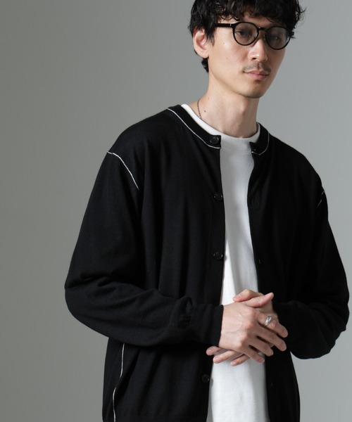 NANO universe（ナノ・ユニバース） カーディガン コントラストライン