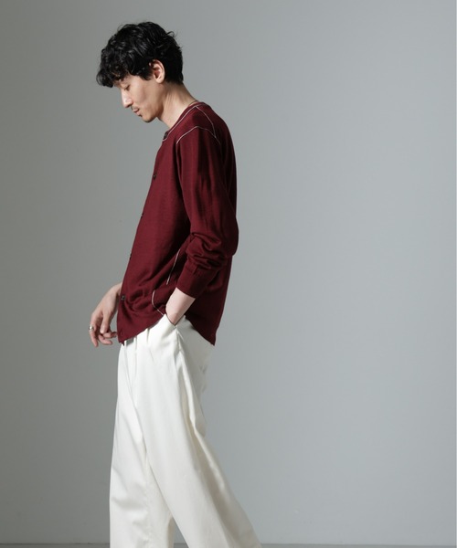 NANO universe（ナノ・ユニバース） カーディガン コントラストライン