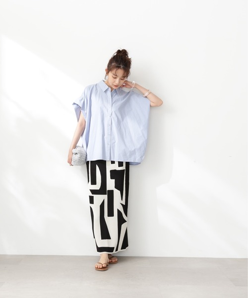 「N.（N. Natural Beauty Basic）」 半袖ブラウス MEDIUM ブルー レディース N.Natural Beauty Basic 「N.（N. Natural Basic）」 半袖