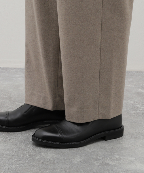 ATON（エイトン） スラックス MERINO COLLEGE FLANNEL WIDE PANTS