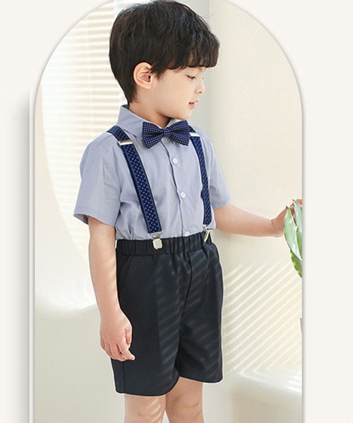 DAY CLOSET セットアップ キッズスーツ 半袖シャツ+ワンポイント