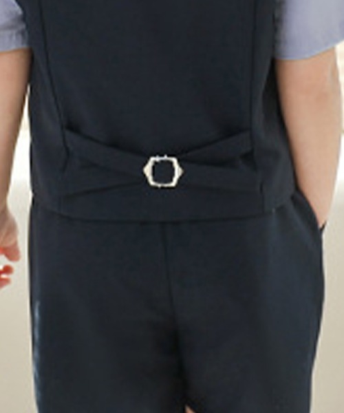 DAY CLOSET セットアップ キッズスーツ 半袖シャツ+ワンポイント刺繍