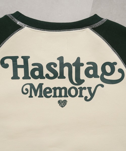 トレーナー スウェット 「MEMORY」lady's オーバーロック ボンディング ラグラン ショート丈スウェット / Lady's Overlock MEMORY トレーナー スウェット 「MEMORY」lady's オーバーロック