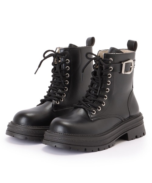 Lace Ladies（レースレディース） ブーツ サイドベルト 厚底 レース