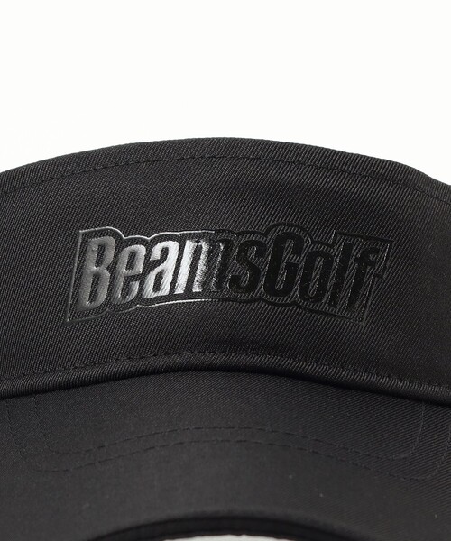 BEAMS GOLF サンバイザー 「MEN」光沢ロゴプリント バイザー