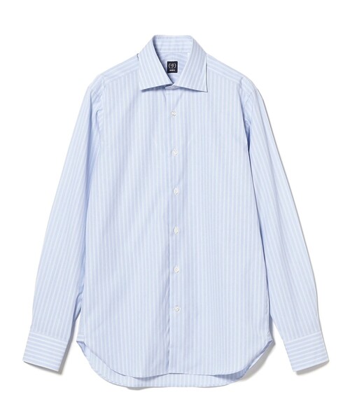 Beams f ビームス F ストライプシャツ BEAMS F（ビームスF）コットン ワイドストライプ レギュラー