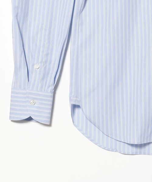 【極美品】BEAMS F ワイドスプレッド コットンリネン ストライプシャツ BEAMS F（ビームスエフ）の「◎BEAMS F / コットンリネン