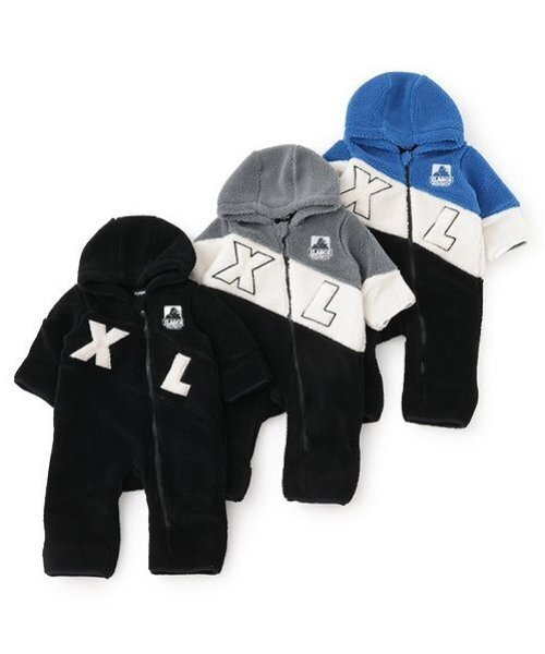 XLARGE KIDS カラーブロックボアカバーオール XLARGE KIDS（エクストララージ キッズ） ベビー服 ロンパース カラー