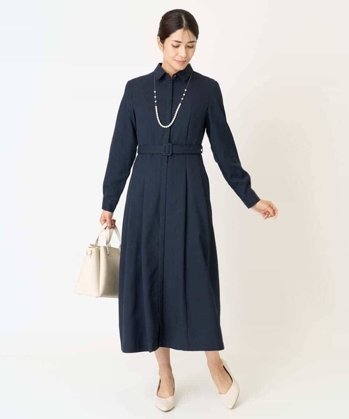 a.v.v ワンピース ベルト付フレアシャツワンピース : ZOZOTOWN