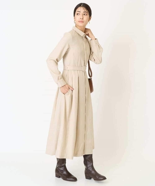 a.v.v ワンピース ベルト付フレアシャツワンピース : ZOZOTOWN