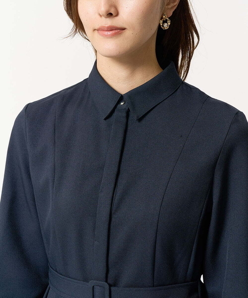 a.v.v（アー・ヴェ・ヴェ） ワンピース ベルト付フレアシャツ