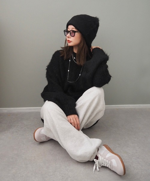 ニット帽 ニットキャップ shaggy knit beanie /シャギーニット