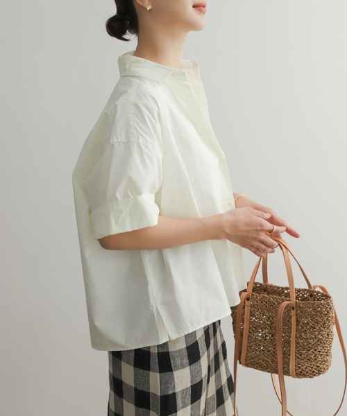 「URBAN RESEARCH DOORS」 7分袖ブラウス MEDIUM イエロー レディース URBAN RESEARCH DOORS 「URBAN DOORS」 7分袖ブラウス MEDIUM