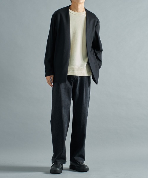 カーディガン S140 WOOL WORM AIR CARDIGAN/軽い着心地/ストレッチ性 メンズ_9