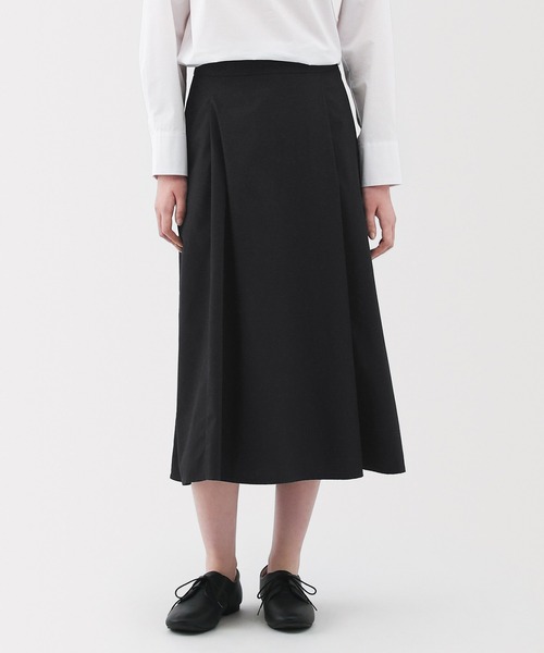 無印良品（MUJI） スカート 婦人 乾きやすい ブロードフレアスカート