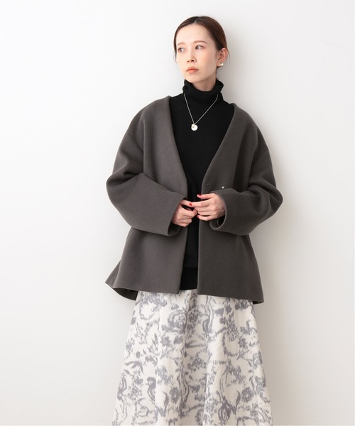 IENA（イエナ） ノーカラージャケット 38 グレー レディース