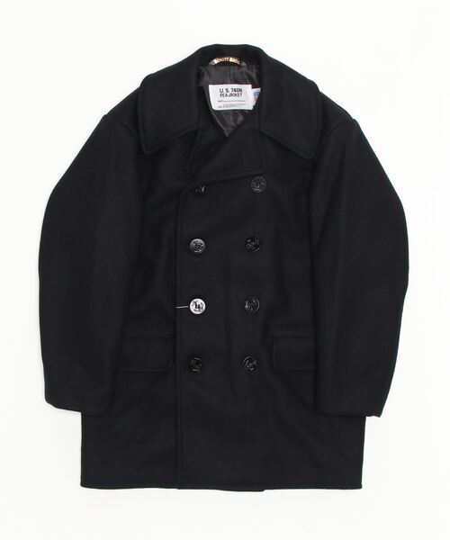 【値下げしました】Schott 黒　ウール　ピーコート Schott N.Y.C（ショット） 「schott」 ピーコート M ネイビー メンズ