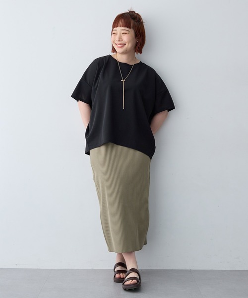 anyfee スカート 「anyfee/プラスサイズ」ドライタッチサマー